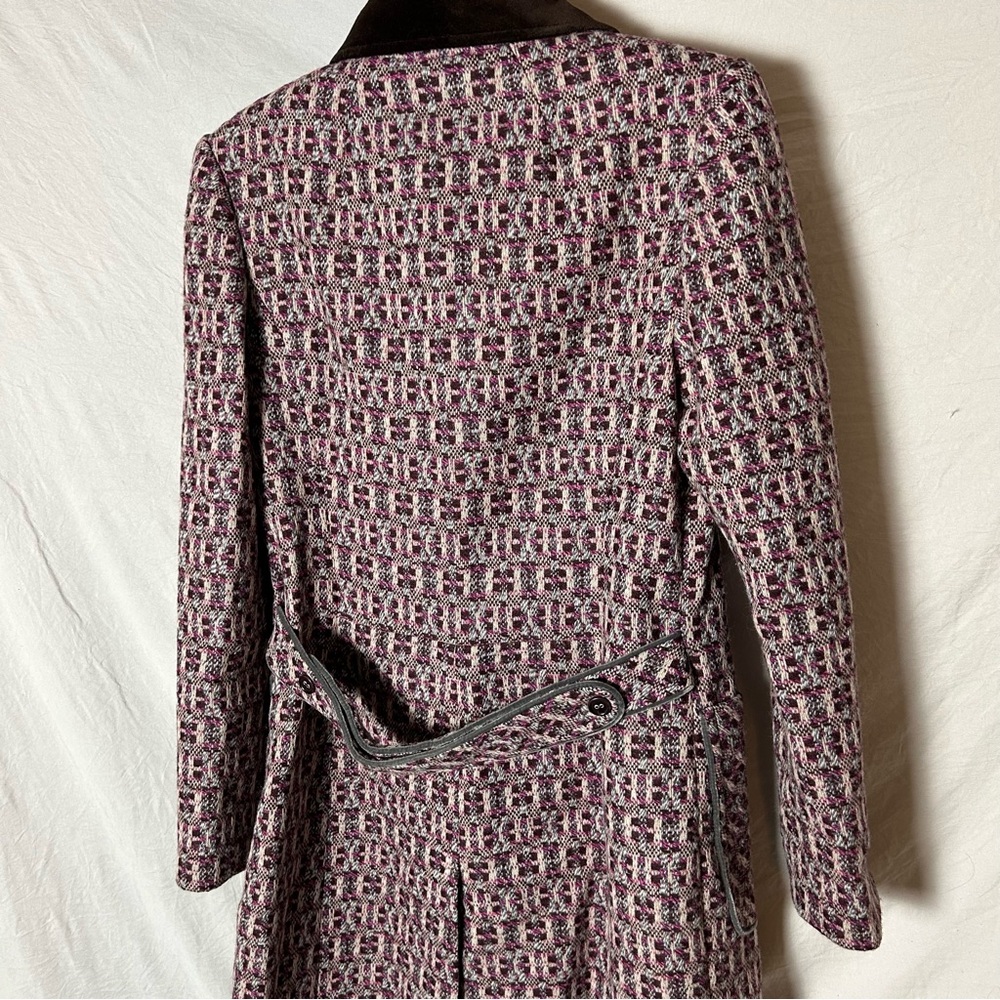 Ted Baker Vintage Wool Tweed Button Front Coat US 4-6 Small - Picture 5 of 6